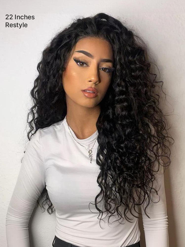 Luvme Hair AiryFit™ water wave 5x5 closure wig with curly lace, snugfit, glueless design, pre-cut lace for effortless scalp care.