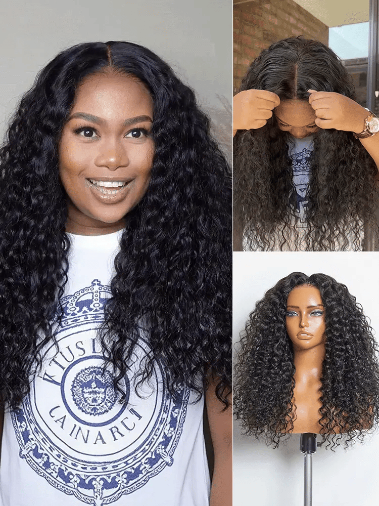 Luvme Hair AiryFit™ scalp care curly 5x5 closure wig with water wave style and pre-cut lace for a snug, glueless fit.