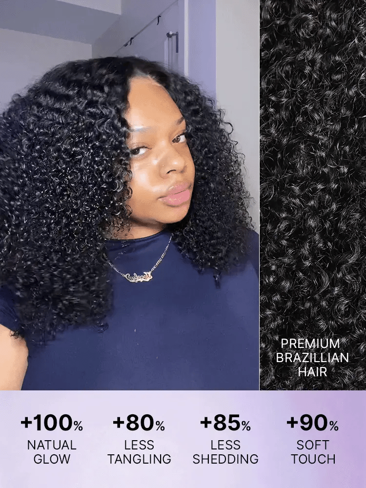 Luvme Hair afro curly 5x5 lace closure wig with 200% density, glueless, pre-cut, beginner-friendly, one size fits all cap
