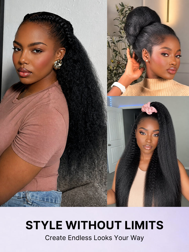 Miracle Knots Crochet Hair Wet and Wavy Water Wave | Kinky Straight for Boho Braids | Crochet Weaves | Fulani Braids | Twists Pre-Separated Lightweight Full & Soft Pre-Looped Human Hair Extensions Protective Style-08