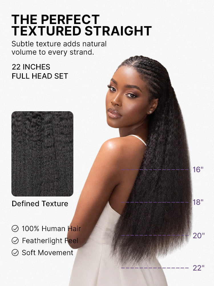 Miracle Knots Crochet Hair Wet and Wavy Water Wave | Kinky Straight for Boho Braids | Crochet Weaves | Fulani Braids | Twists Pre-Separated Lightweight Full & Soft Pre-Looped Human Hair Extensions Protective Style-07