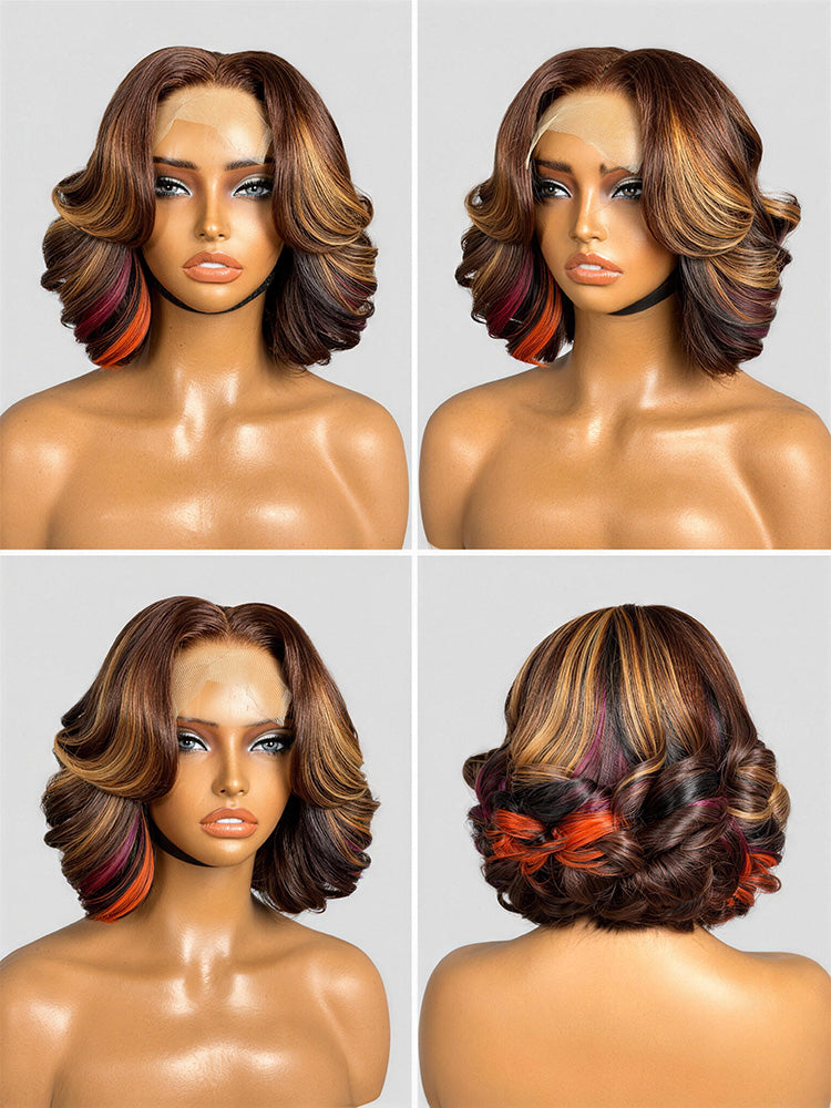 PreMax 180% Density 12 Inch 5x5 Closure HD Lace Custom Wig Pre-cut Lace-09