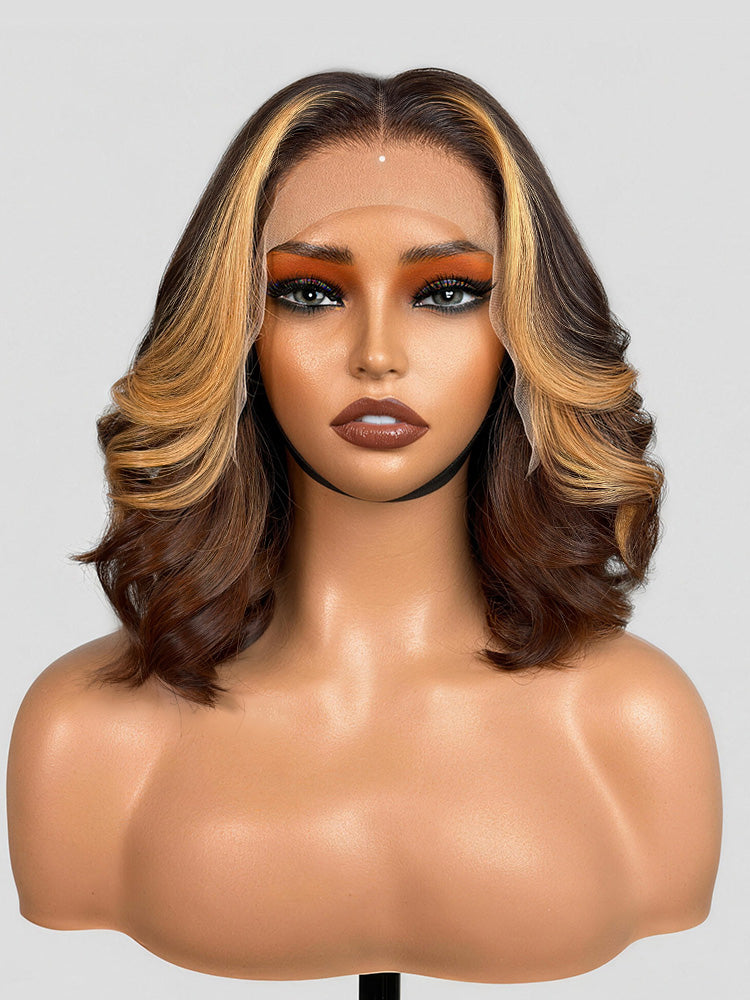 PreMax 180% Density 12 Inch 13x4 Frontal HD Lace Custom Wig Pre-cut Lace-08