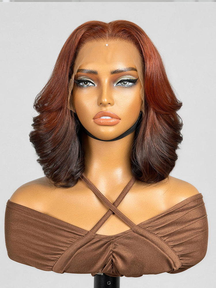 PreMax 180% Density 12 Inch 13x4 Frontal HD Lace Custom Wig Pre-cut Lace-07