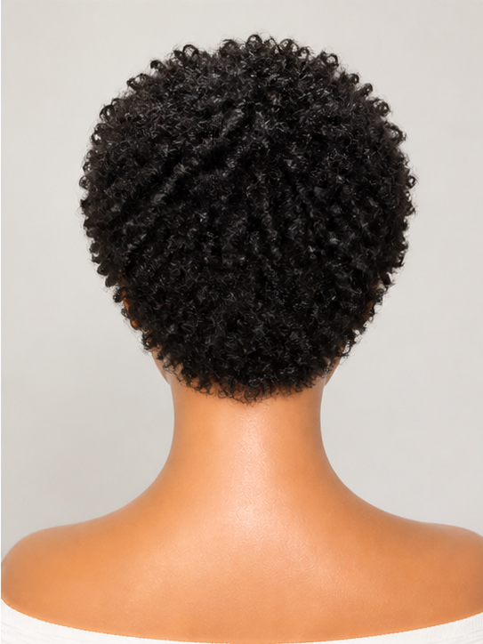 30-Second Throw On & Go Pixie Cut Wig with Bangs Tight Kinky Curly Natural Black No Lace No Glue Itchy-Free Beginner Friendly-03