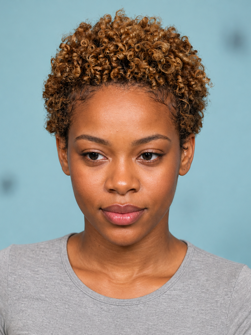 Sweet Honey Blonde Tiny Curl Bob Wig 4" Full Lace Short Spiral Zero Bleach Damage Flatters Every Face Shape-54