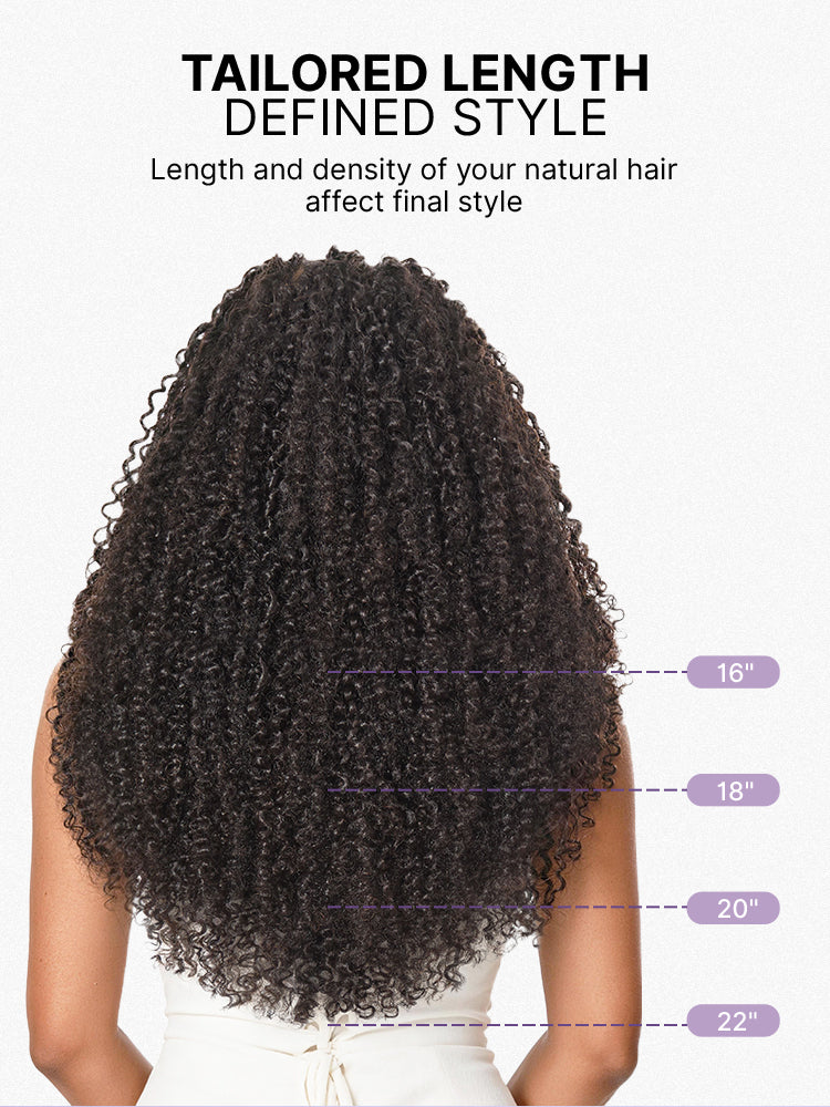 Miracle Knots Crochet Hair Messy Curly for Boho Braids | Crochet Weaves | Fulani Braids | Twists Pre-Separated Lightweight Full & Soft Pre-Looped Human Hair Extensions Protective Style-31