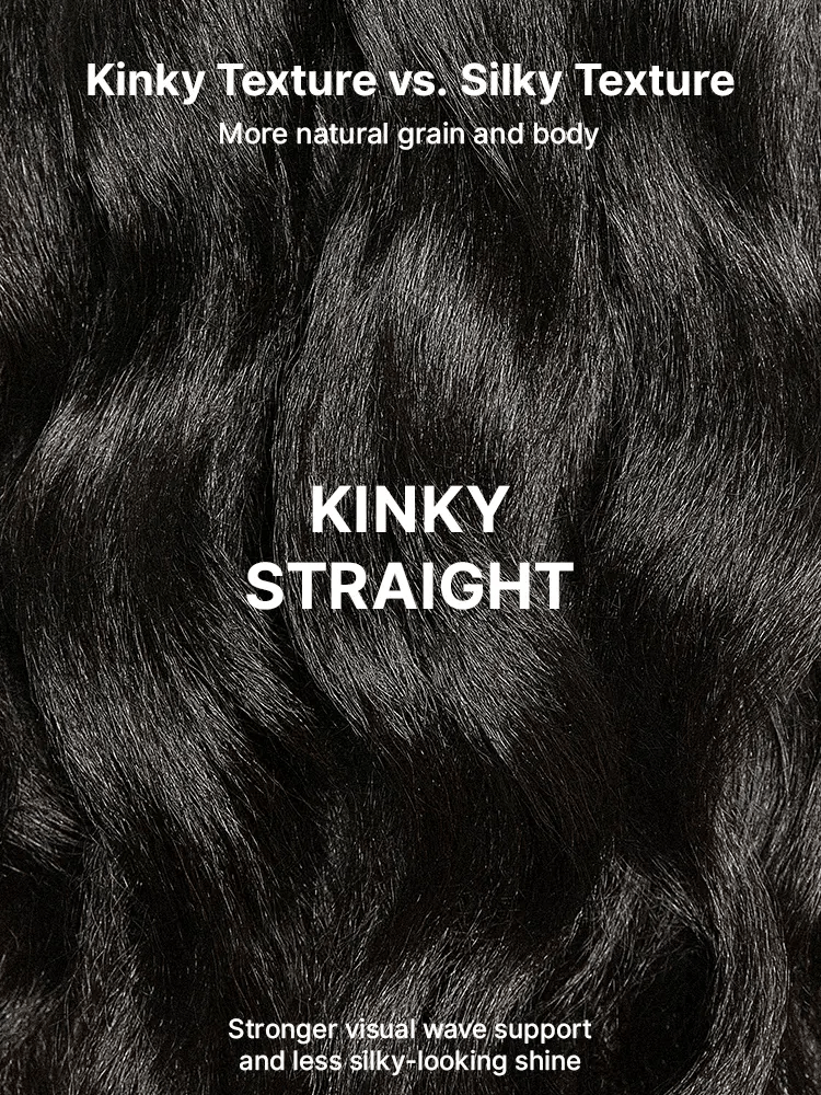Luvme All-Day Comfort™ HD lace wig with layered kinky body wave and straight parting, 7x6 closure, natural-looking pre-cut lace.