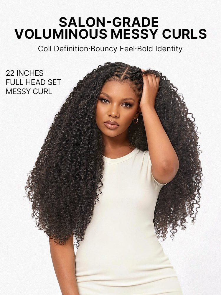 Miracle Knots Crochet Hair Messy Curly for Boho Braids | Crochet Weaves | Fulani Braids | Twists Pre-Separated Lightweight Full & Soft Pre-Looped Human Hair Extensions Protective Style-28