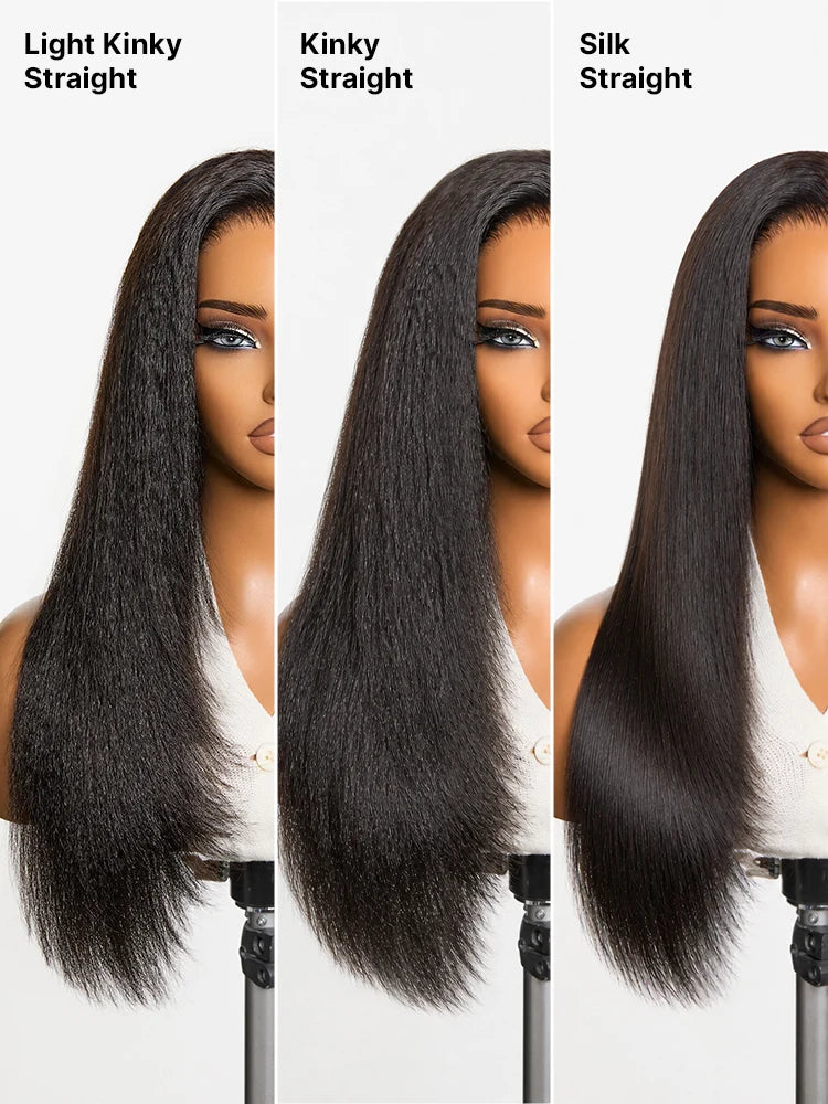 Luvme All-Day Comfort Wig 180% / 250% Density Kinky Body Wave / Layered Light Kinky Straight PartingMax Glueless 7x6 Closure HD Lace Wig Pre-Cut Lace-18