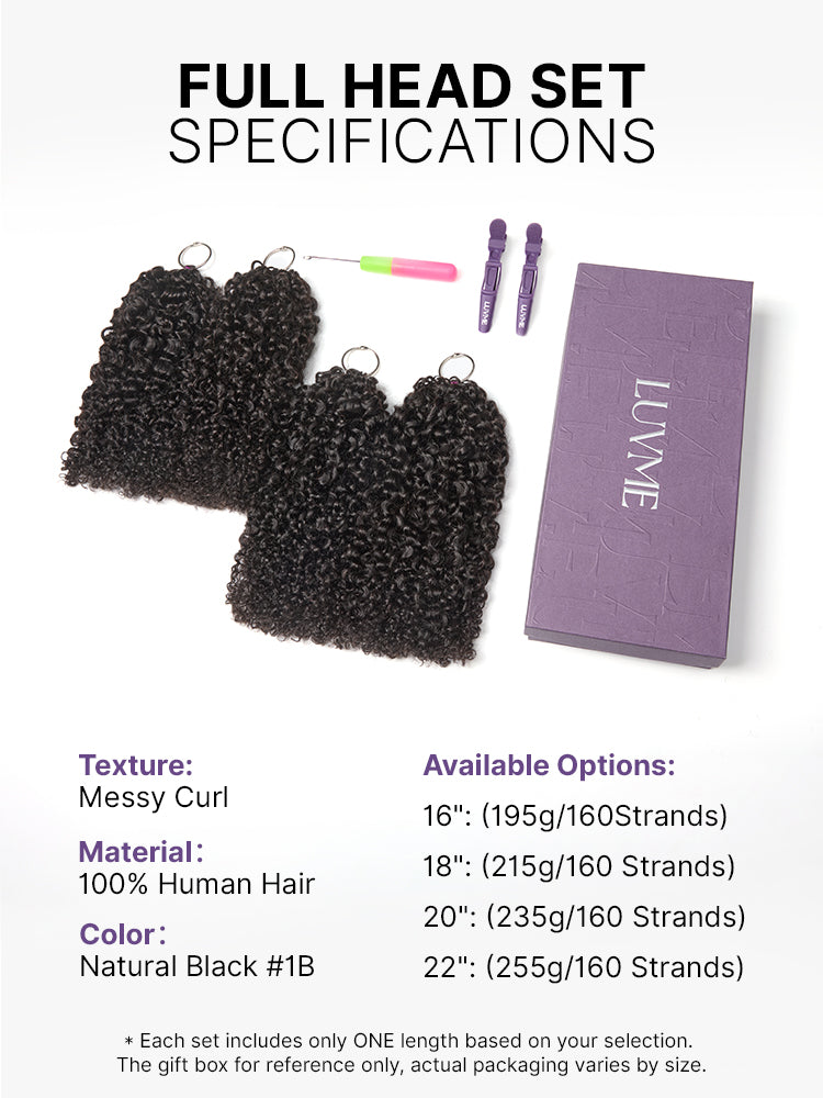 Luvme Hair Miracle Knots crochet curly hair extensions with soft, pre-looped Fulani braids and twists for protective styles.