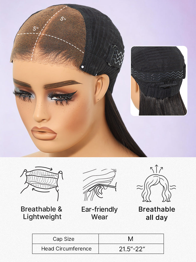 Luvme Hair PreMax 180% density 14-inch 13x4 HD lace custom wig with pre-cut lace and natural hair texture.