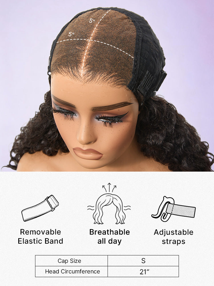 Luvme Hair PreMax 14-inch 13x4/5x5 HD lace custom wig with 180% density, pre-cut lace and natural hair texture.