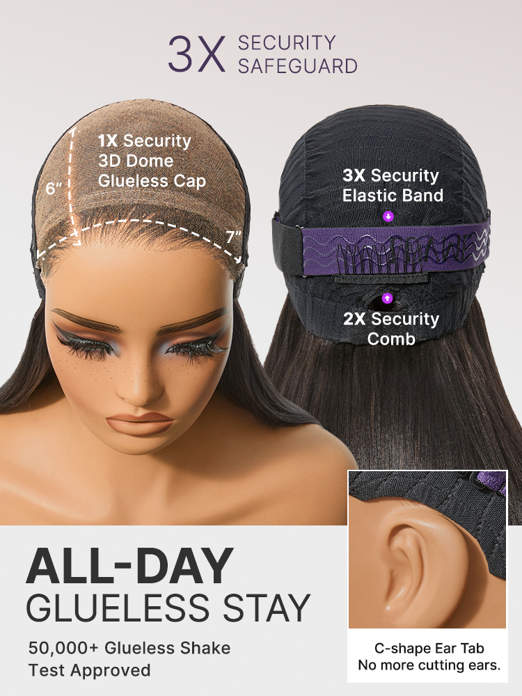 Luvme All-Day Comfort™ wig with 7x6 HD lace closure, loose body wave long wig, pre-cut lace, glueless design, natural parting