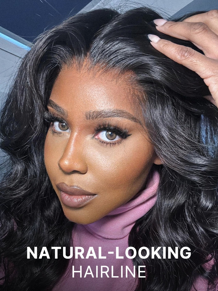 Luvme All-Day Comfort™ wig with 7x6 HD lace closure, loose body wave, long length, pre-cut lace, glueless design, natural parting