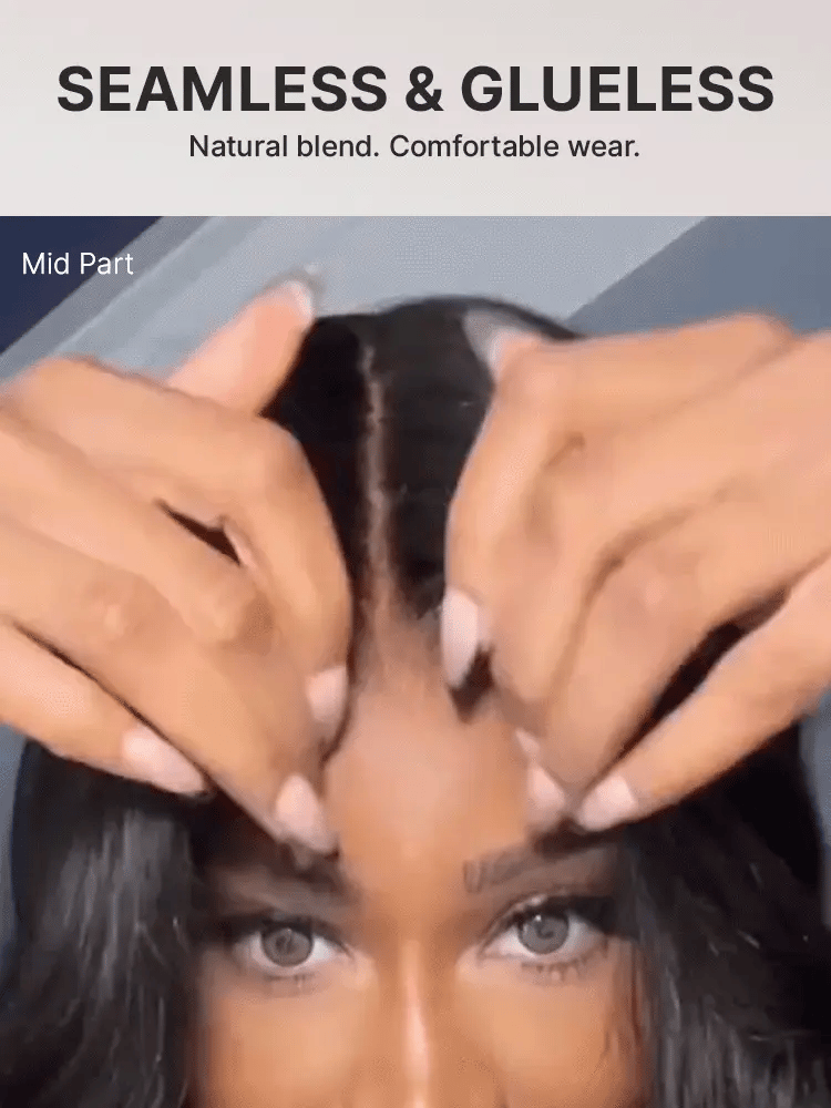 Luvme All-Day Comfort Wig with 200% density, brown ombre kinky curly hair, 7x6 HD lace closure, pre-cut, glueless wig.