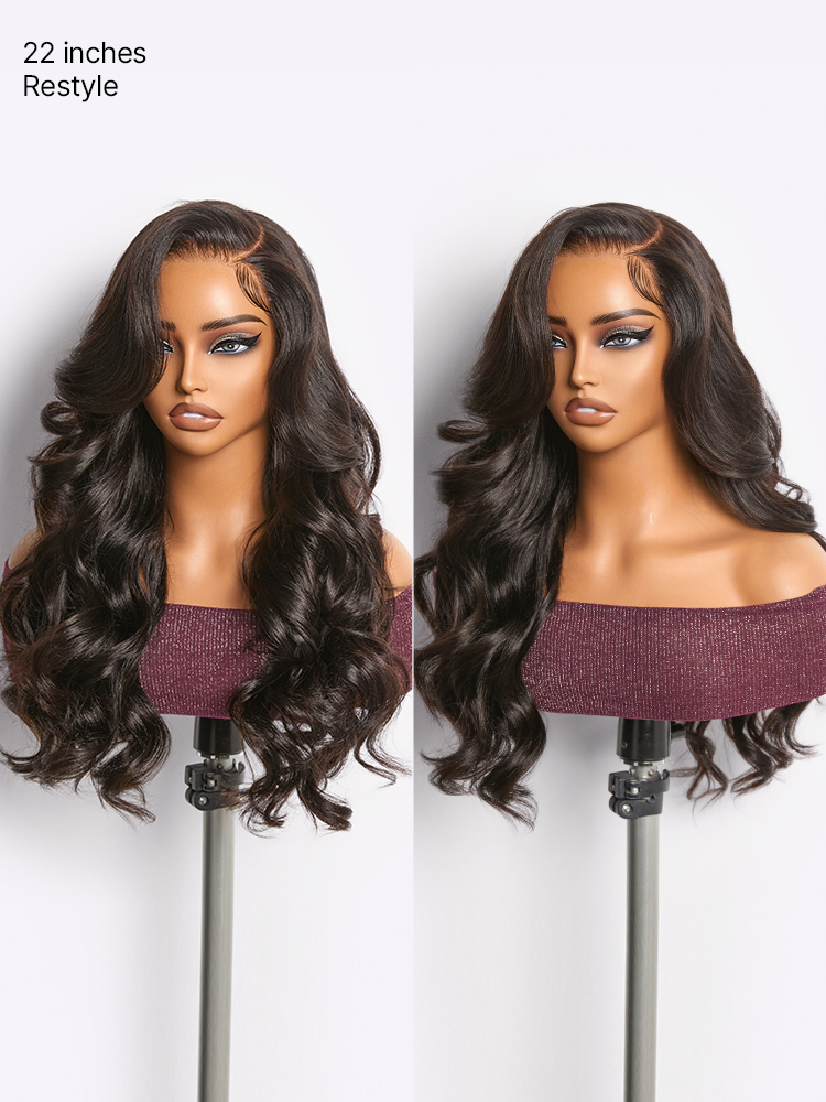 Luvme Hair MyOwn-Fit™ PartingMax Glueless HD Lace Wig with 7x6 closure, light yaki body wave, flexible cap, pre-cut lace.