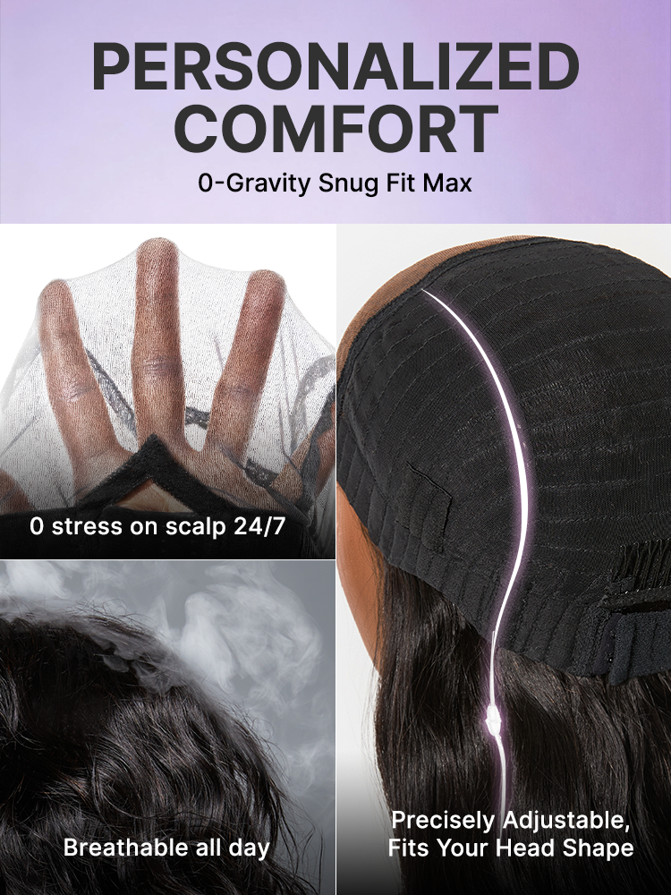 Luvme Hair MyOwn-Fit PartingMax glueless HD lace wig with 180% density, light Yaki body wave, 7x6 closure, and flexi-fit cap