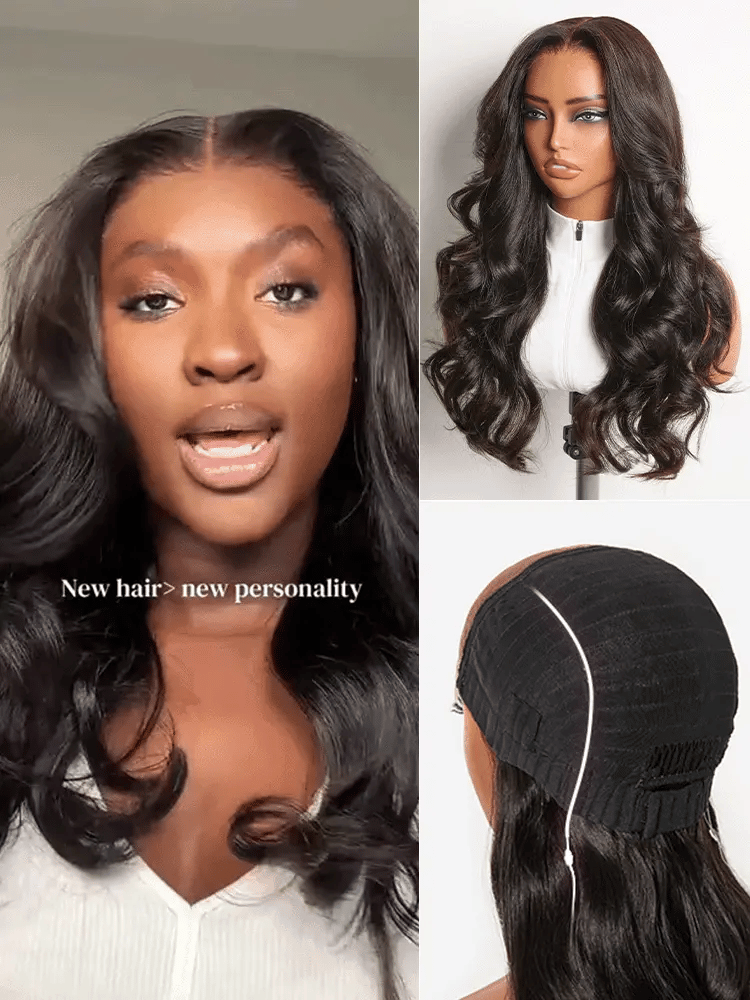 Luvme Hair MyOwn-Fit PartingMax glueless wig with light yaki body wave, 7x6 HD lace closure, flexible drawstring cap, high density.