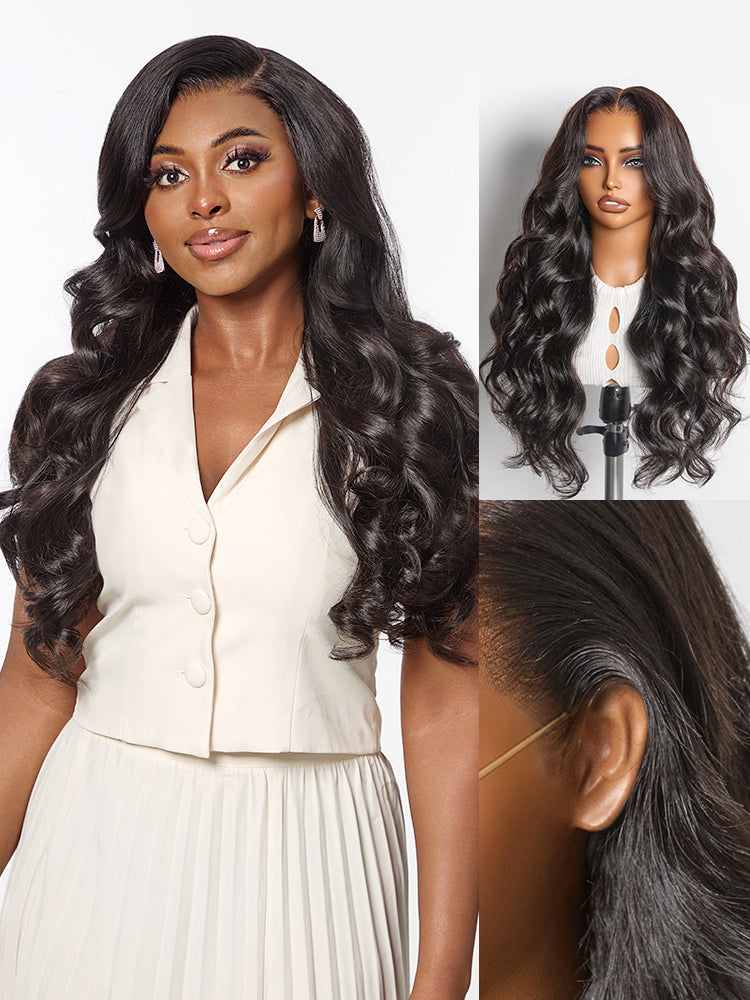 Luvme Hair NatureMAX™ 13x4 HD lace front wig with loose wave, glueless ear-to-ear style, pre-cut lace and adjustable drawstring cap