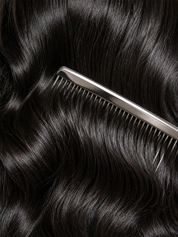 NatureMAX™ 200%/250% density loose wave lace front wig by Luvme Hair, with pre-cut lace, flexi-fit cap, and ear-to-ear coverage.