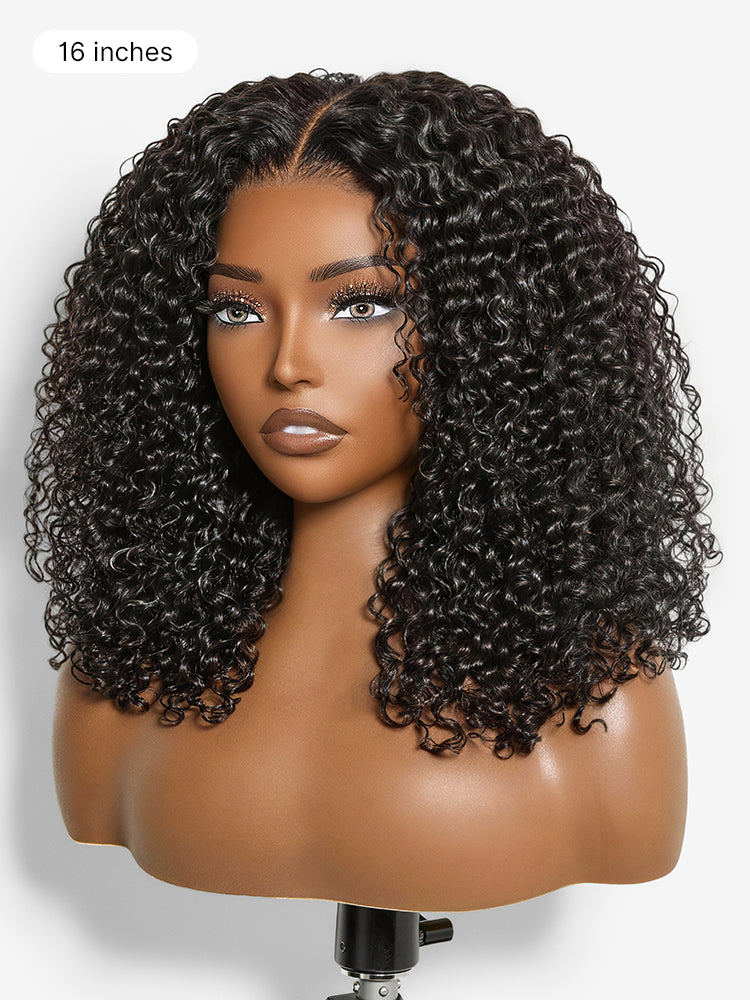Luvme Hair glueless 5x5 lace Afro curly wig with 200% density, pre-cut closure, beginner-friendly, one size fits all cap