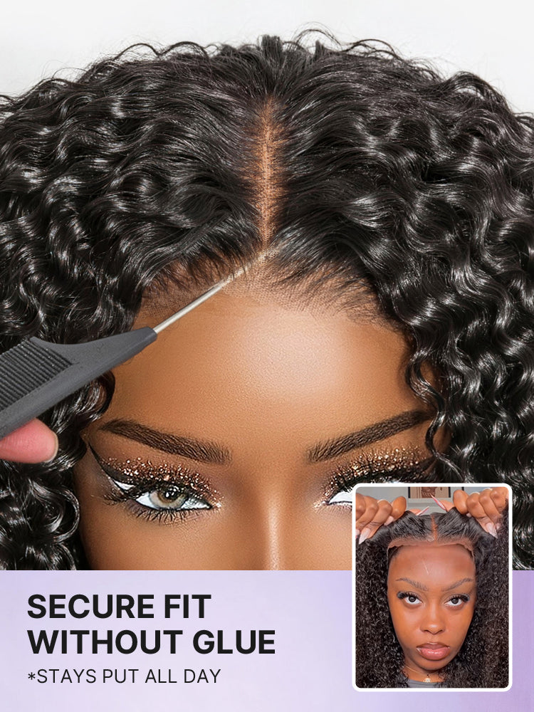 Luvme Hair Afro curly lace closure wig with 5x5 pre-cut lace, 200% density, glueless cap, beginner friendly, one size fits all