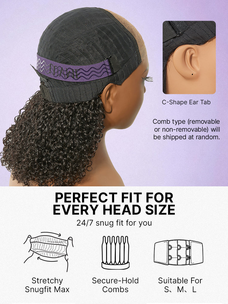 Luvme Hair Afro curly lace wig with 5x5 closure, pre-cut, glueless, 200% density, one size fits all cap, beginner friendly