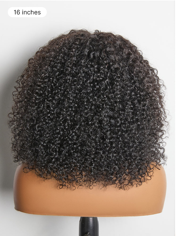 Luvme Hair Afro curly lace wig with 5x5 closure, pre-cut, glueless, 200% density, beginner friendly, one size fits all cap