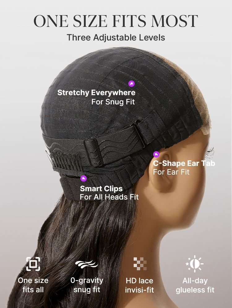180% Density Sleek Short Bob Minimalist HD Lace Wig Pre-cut Lace All-Day Comfort Cap-46