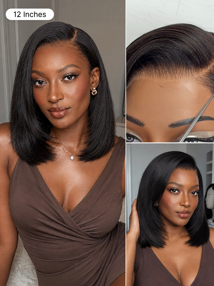 Luvme Hair All-Day Comfort™ wig with 180% density, layered light Yaki straight, glueless 7x6 HD lace closure, pre-cut lace.