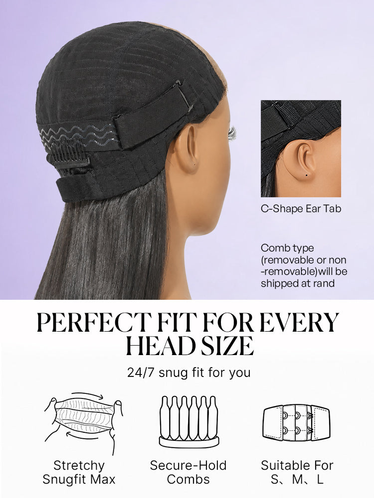Brown highlight silky short bob wig with layered cut, human hair, glueless 5x5 lace closure, pre-cut lace, by Luvme Hair.