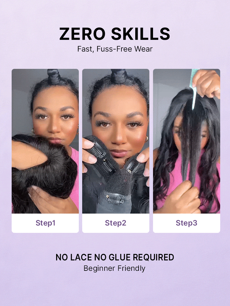 Luvme Hair Burmese curly V part human wig with finger coil ends, glueless design, 180% density, and flexible drawstring fit