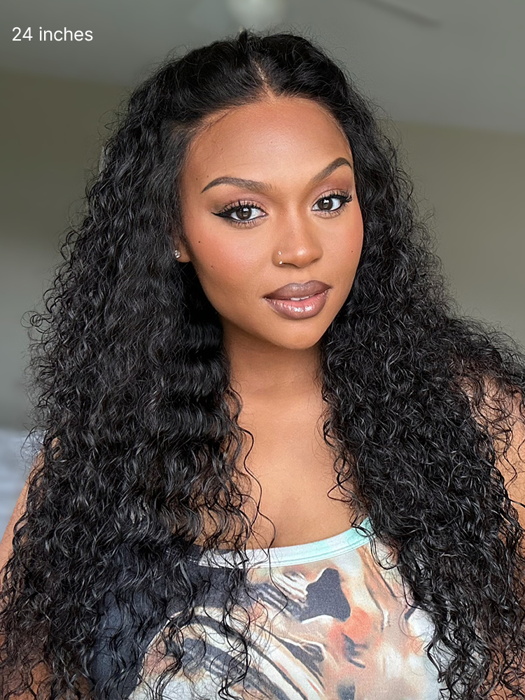 Luvme All-Day Comfort Deep Wave HD Lace Human Hair Wig with 7x6 closure, 200% density, glueless, pre-cut lace