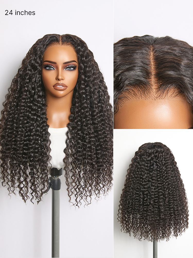 Luvme Hair all-day comfort deep wave human hair wig with 200% density, glueless 7x6 HD lace closure, pre-cut lace.