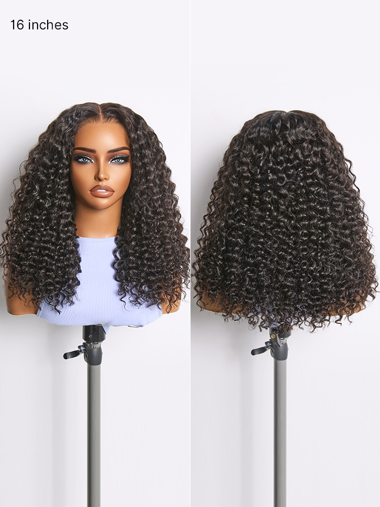 Luvme All-Day Comfort Deep Wave Human Hair Wig with 7x6 HD lace closure, 200% density, glueless, pre-cut lace, natural deep wave style.