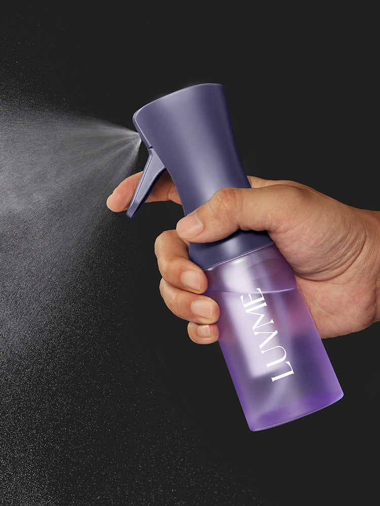 Luvme Hair continuous ultra-fine mist spray bottle for hairstyling and cleaning, empty plastic spray bottle with adjustable nozzle