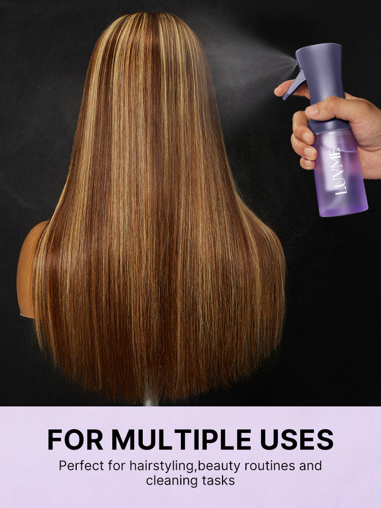 Luvme Hair continuous ultra-fine mist spray bottle for hairstyling and cleaning, empty plastic spray bottle with adjustable nozzle