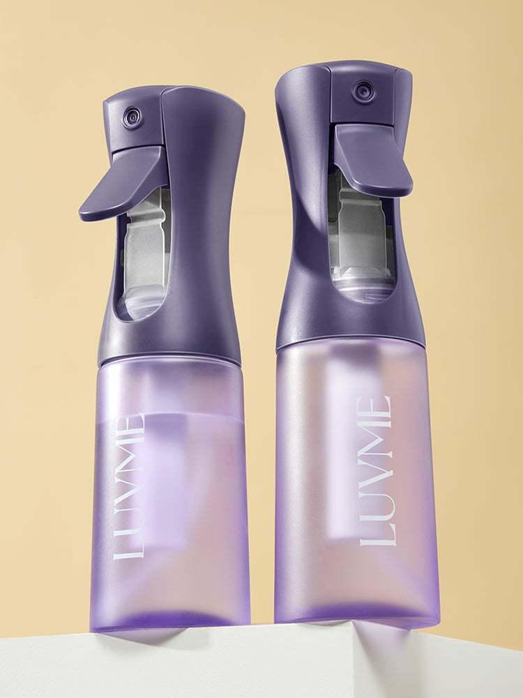 Luvme Hair continuous ultra-fine mist spray bottle for hairstyling and cleaning, empty plastic spray bottle with adjustable nozzle