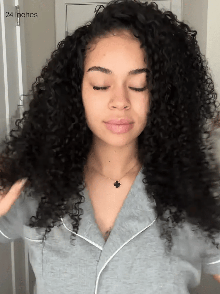 Luvme Too Easy Texture 3-in-1 half wig with kinky curly style, high density, glueless design, drawstring fit, by Luvme Hair