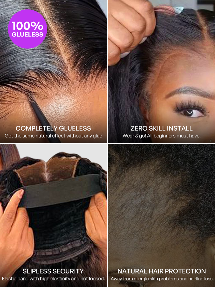 Jet black Luvme Hair 5x5 closure lace wig with loose body wave 100% human hair, showcasing the natural wave pattern and lace front.