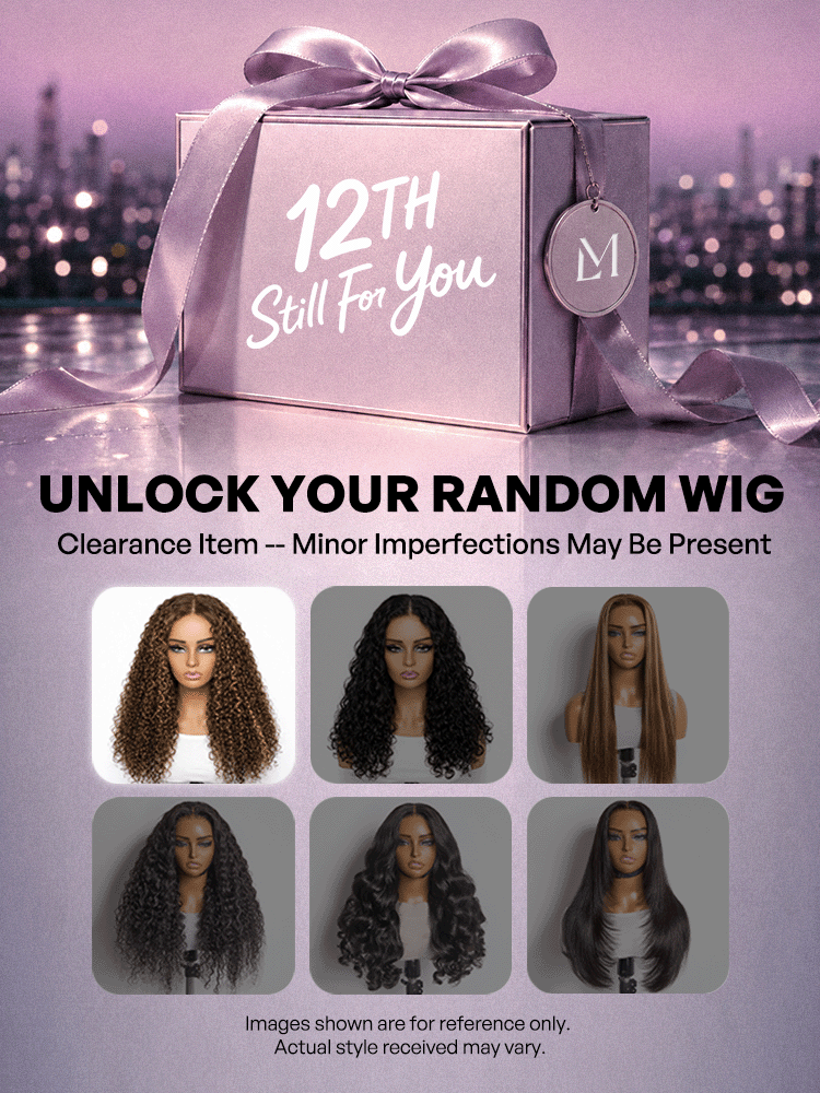 Luvme Hair random curly, body wave, and straight wig in 8-24 inches, showcasing the versatile hair textures and lengths.