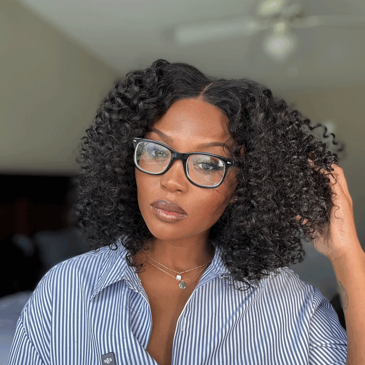 2 For $149.9 | 10 Inches  Short Curly Wig Glueless Ear-to-ear Wide T Lace Front Wig+ 10 Inches Natural Black Deep Curly Glueless 5x5 Closure Pre-Cut Lace Wig-05