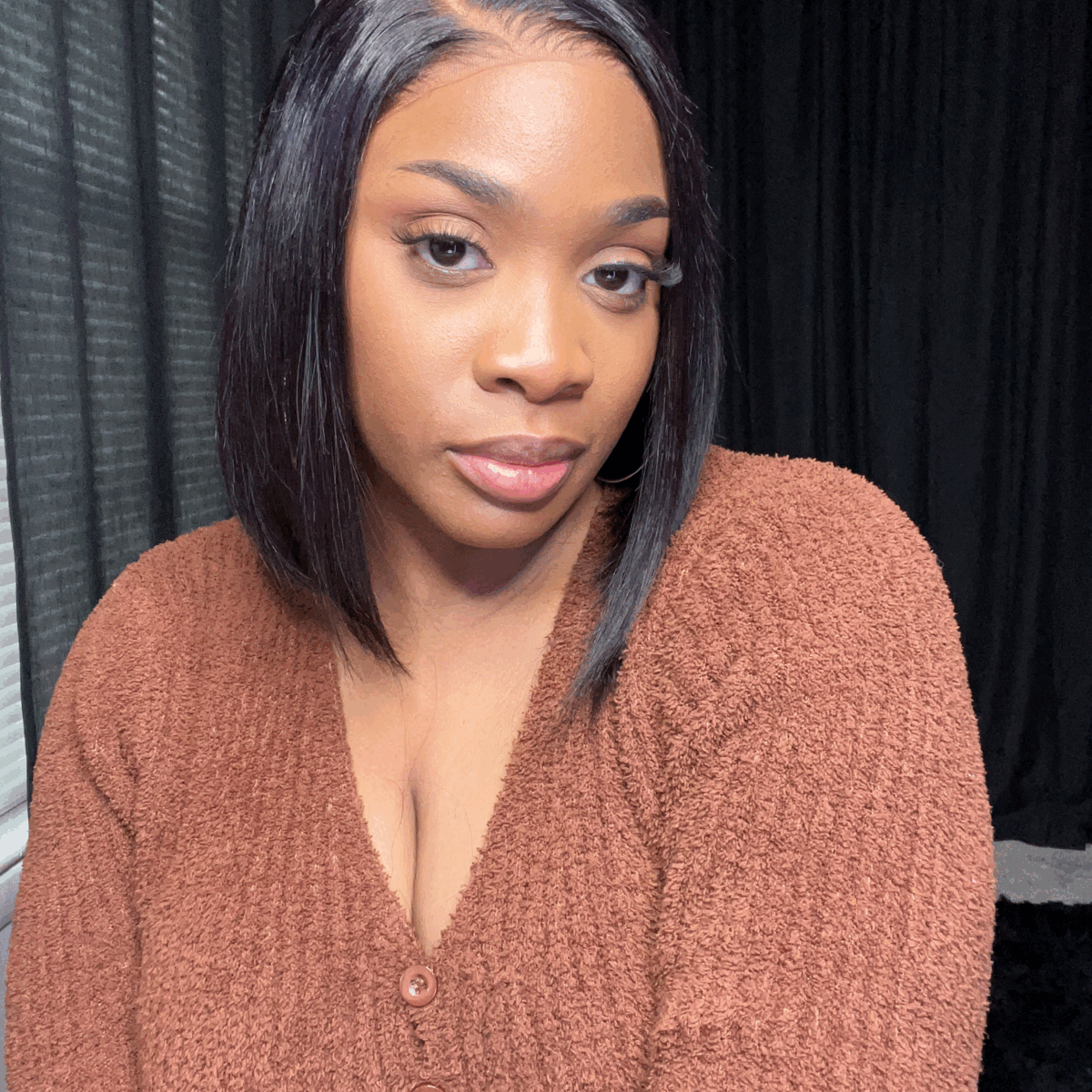 2 For $159.9 | 10 Inches Natural Black C Part Glueless Lace Front Bob Wig+ 10 Inches Braids Deep Curly Glueless 5x5 Closure Lace-04