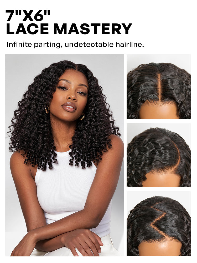 Luvme All-Day Comfort Wig 180% Density Burmese Curly Finger Coil Ends PartingMax Glueless 7x6 Closure HD Lace Wig Pre-Cut Lace-17