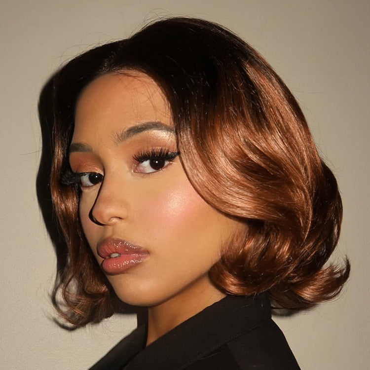 VIP ONLY | Elegant Boss Vibe Short Pixie Cut Ombre Ginger Glueless Minimalist HD Lace Wig Ready to Go-11