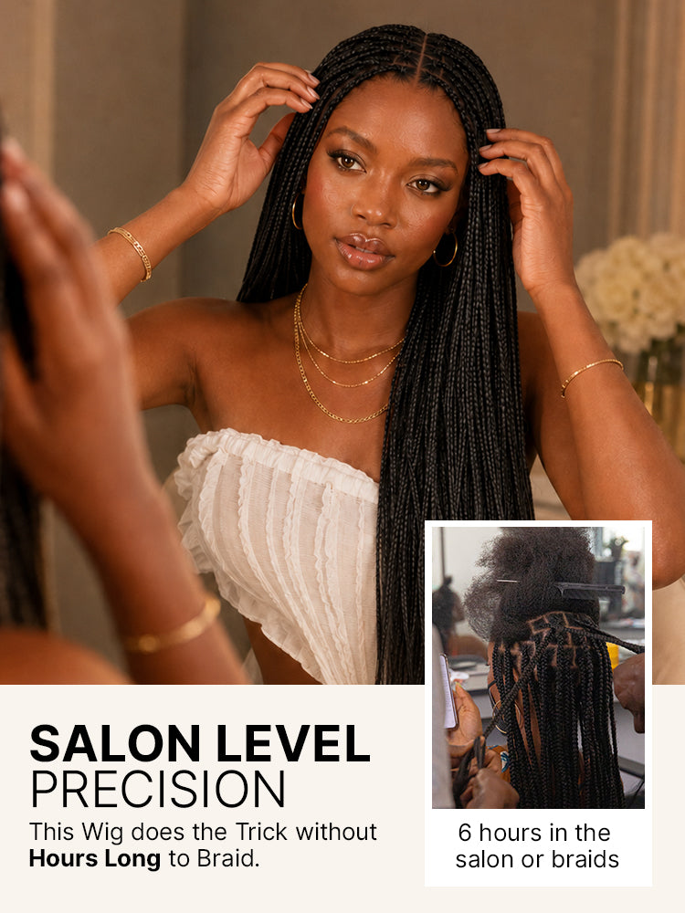 Special Deal | OwnScalp™ Lightweight Salon-Like Braids with a Real Scalp Look Full HD Lace Knotless Box Braided Wig - US Only-05