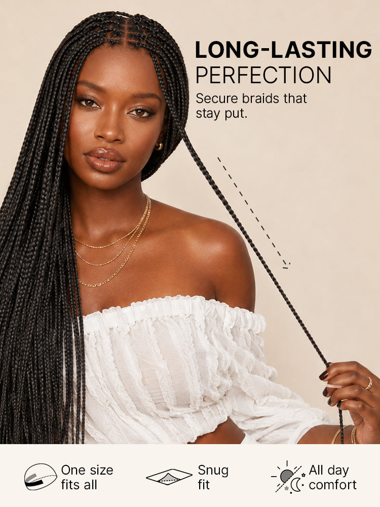 Special Deal | OwnScalp™ Lightweight Salon-Like Braids with a Real Scalp Look Full HD Lace Knotless Box Braided Wig - US Only-07