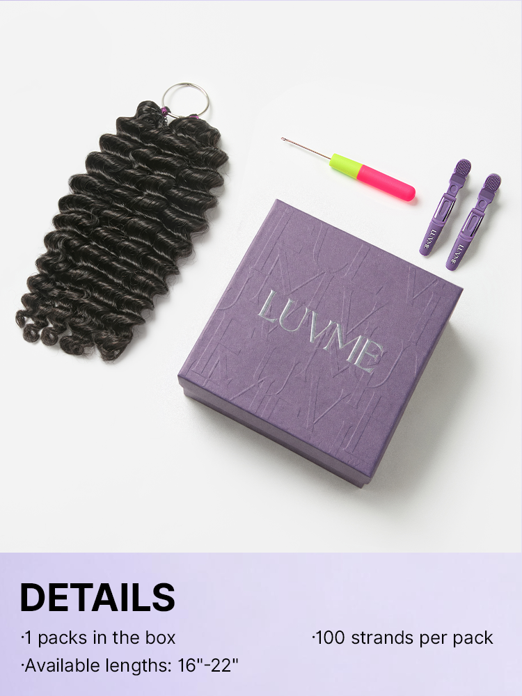 Readitress™ Pre-Separated Feather Crochet Human Hair for Miracle Knots Boho Braids | Deep Wave, Burmese Curly Protective Style (Free Gifts Included)  - US Only-83