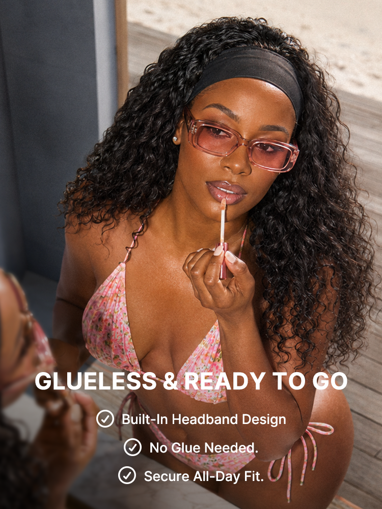 Beginner Friendly Water-Wave Wet and Wavy Headband Wig with Integrated Cooling Silk Headband, Effortless Wet-to-Dry Transformation (Get 2 Free Headbands)-06
